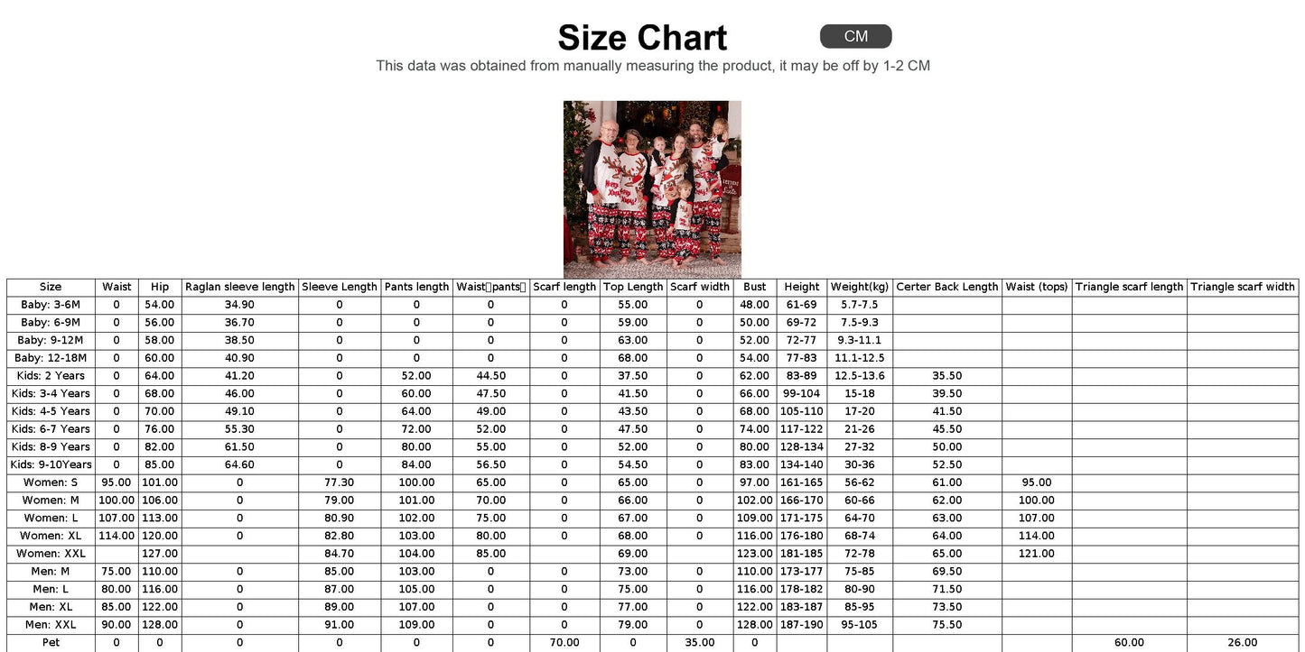 PatPat Christmas Reindeer Print Family Matching Pajamas Sets