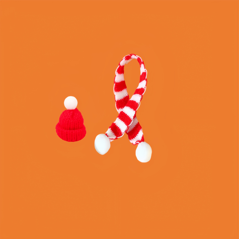DIY Wool Toy Mini Scarf Small Hat Christmas