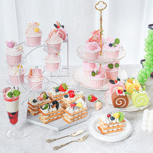 Simulated Cake Fake Ice Cream Model Decoration Decoration Props Toy Wedding Celebration Dessert Cabinet Scene Layout Photo