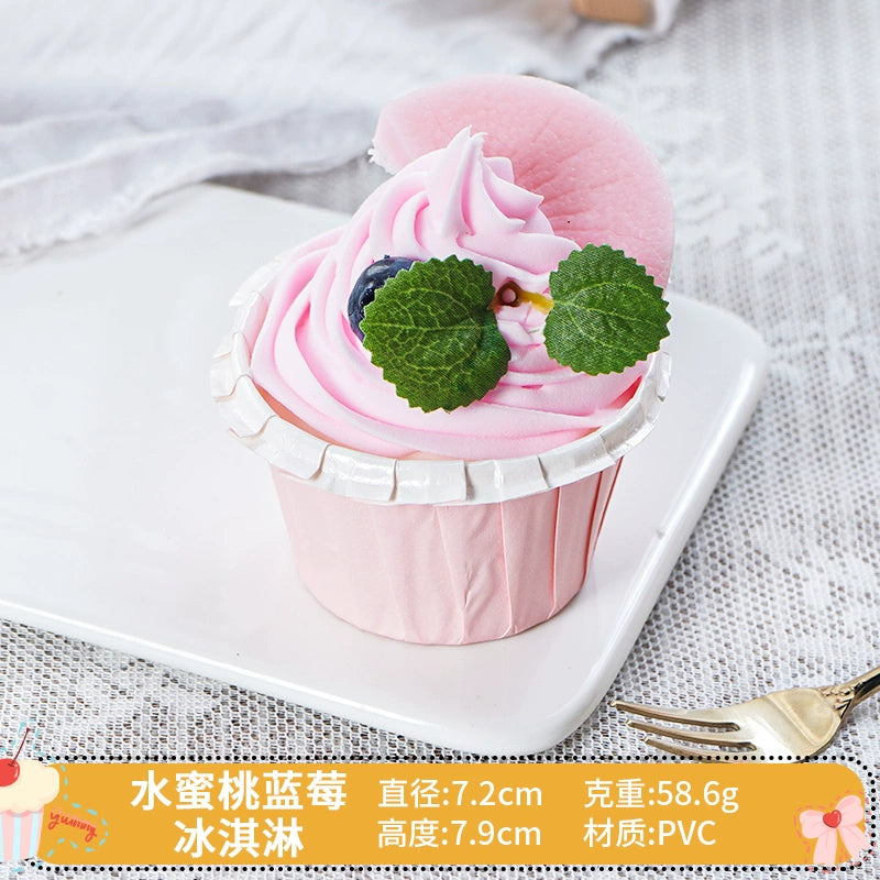 Simulated Cake Fake Ice Cream Model Decoration Decoration Props Toy Wedding Celebration Dessert Cabinet Scene Layout Photo