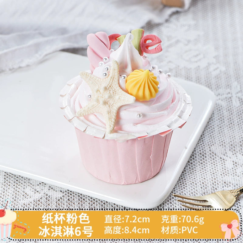 Simulated Cake Fake Ice Cream Model Decoration Decoration Props Toy Wedding Celebration Dessert Cabinet Scene Layout Photo