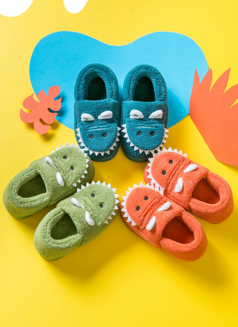Winter Crocodile Children's Cotton Slippers