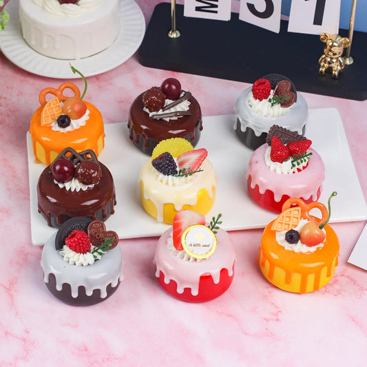 1PC Artificial Cake Dessert Wedding Party Decoration Cake Decoration Photography Professional Food Simulation Cake Model QTG009