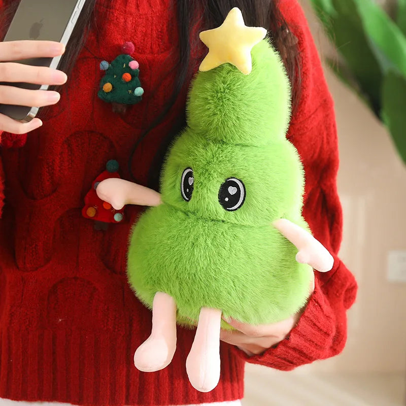 Cartoon Hot Sale Christmas Tree Plush Doll Pillow Gingerbread Man Garland House Plush Toy Home Decor Christmas Gift For Kids