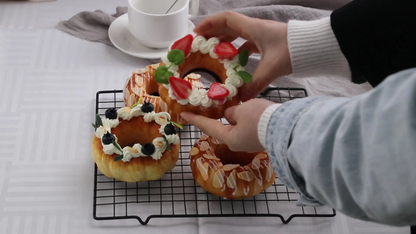 Refrigerator sticker Bread Donut Baking Simulation Fruit Cake Cream Strawberry Blueberry Donut Decoration Ornament Home Decor