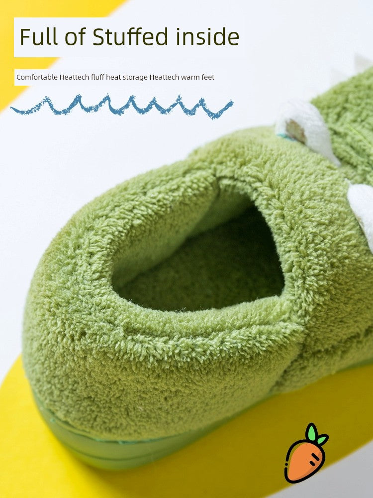 Winter Crocodile Children's Cotton Slippers