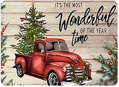 Merry Christmas Snow Resistant Kitchen Mat , Polyester Machine Washable Holiday Rug for Kitchen Corridor Bathroom Party Decor