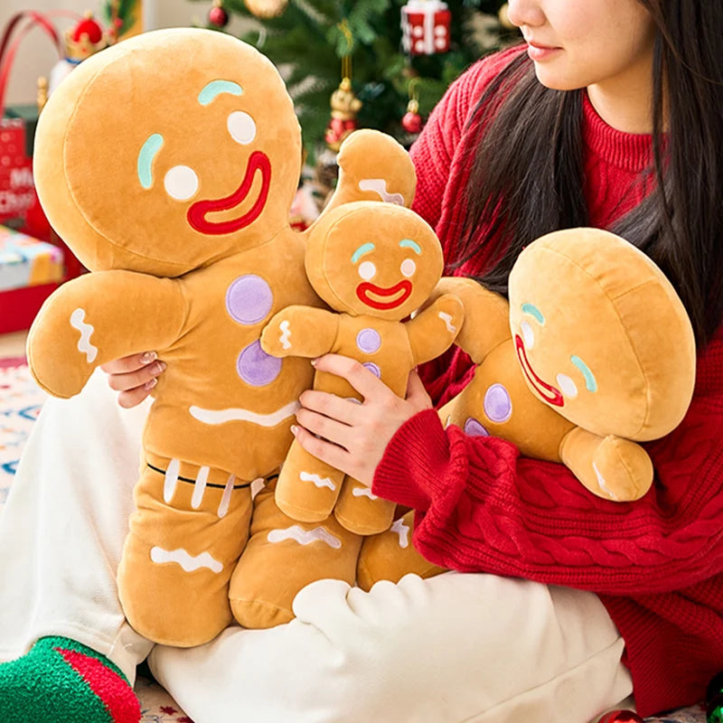 Cute Gingerbread Man Elk Santa Claus Doll Chirstmas Gifts Soft Sofa Cushion Pillow Christmas Xmas Ornament Home Decor Navidad