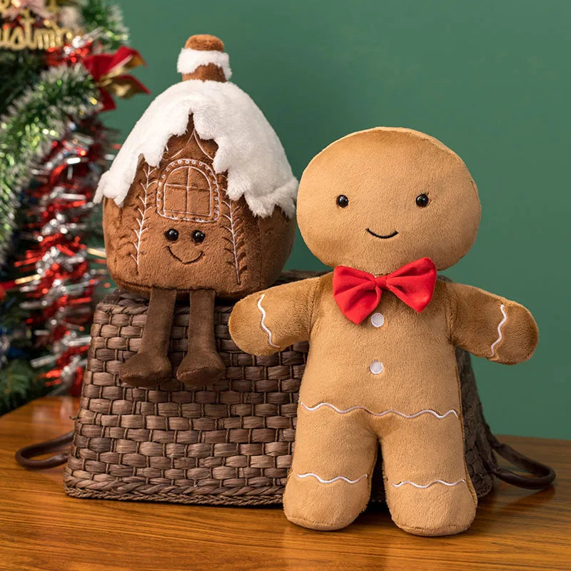Cartoon Hot Sale Christmas Tree Plush Doll Pillow Gingerbread Man Garland House Plush Toy Home Decor Christmas Gift For Kids