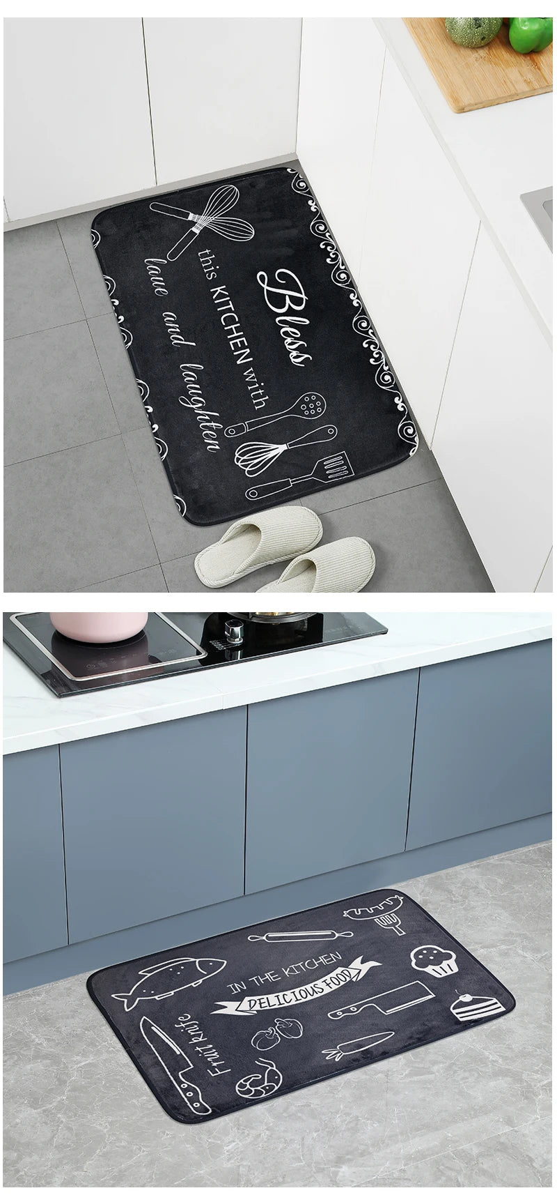 Multi-purpose Sponge Water Absorption Mat: Kitchen, Bathroom Bathroom Anti-skid, Moisture Absorption, Machine Washable Carpet
