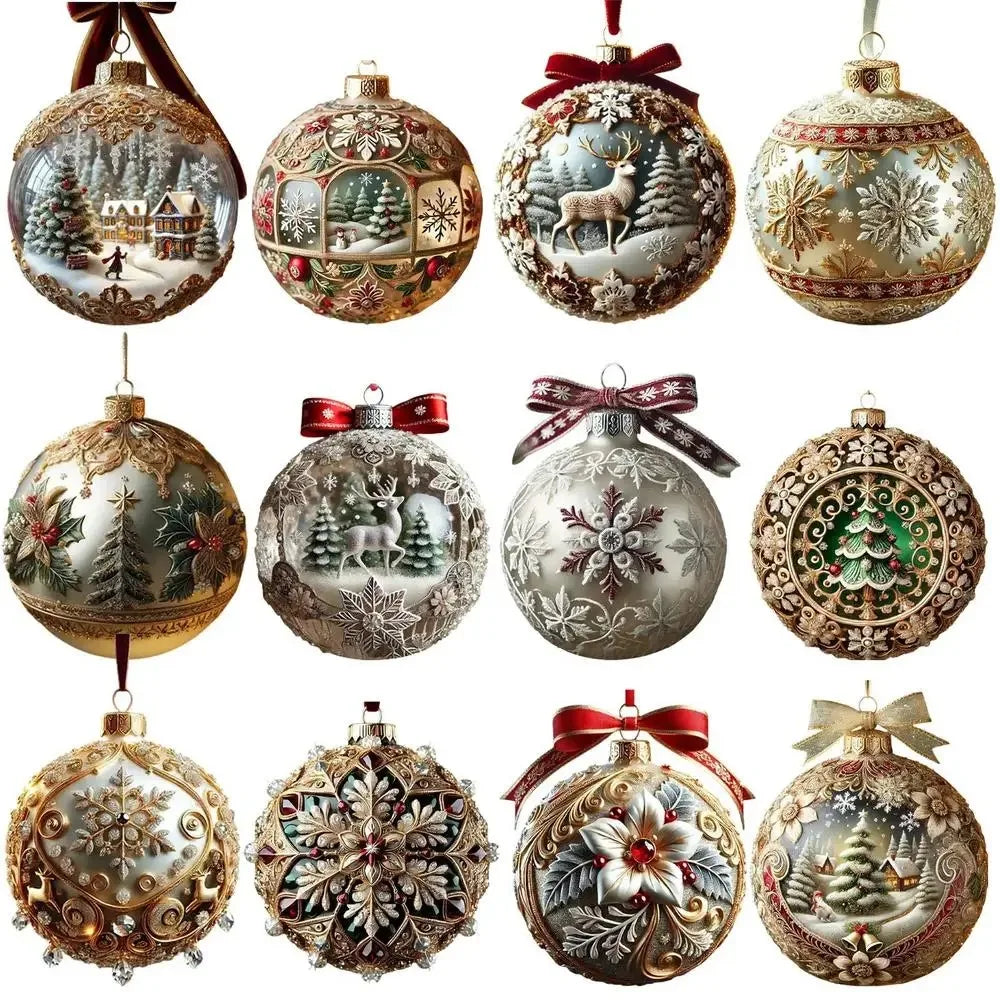 Fairy Tale Planet Christmas Tree Decoration Multifunction Acrylic Flat Christmas Character Pendant Durable Material Decorative