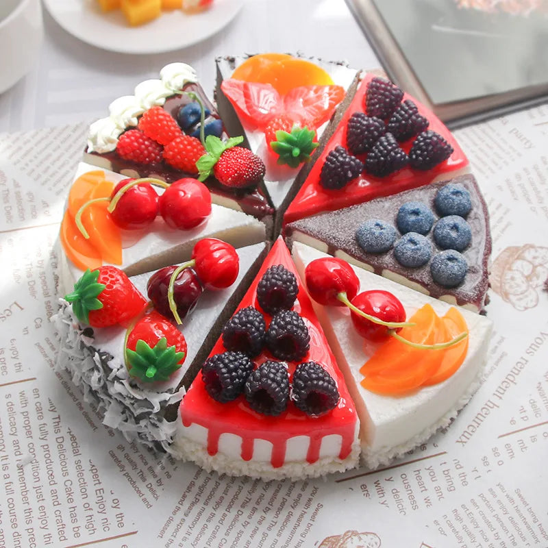 Simulation Cake Artificial Fruit Cakes Dessert Fake Food Bread Decoration Photography Props Display Ornament Kids Toys