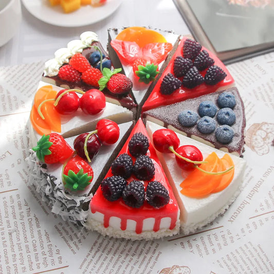 Simulation Cake Artificial Fruit Cakes Dessert Fake Food Bread Decoration Photography Props Display Ornament Kids Toys