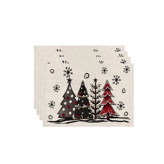 45x30cm small table flag popular Christmas series pattern series restaurant western place mat kitchen restaurant place mats are