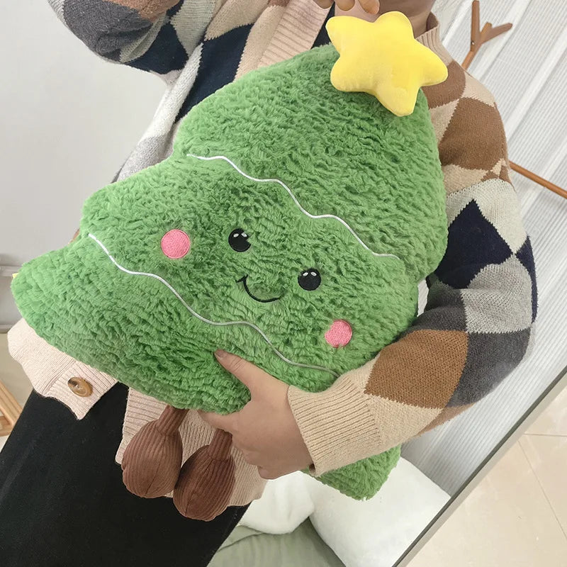 Cartoon Hot Sale Christmas Tree Plush Doll Pillow Gingerbread Man Garland House Plush Toy Home Decor Christmas Gift For Kids