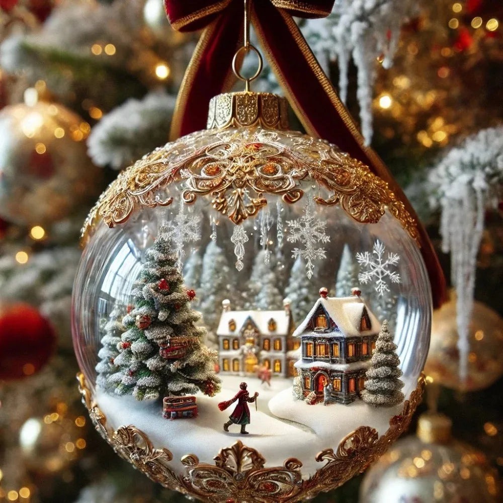 Fairy Tale Planet Christmas Tree Decoration Multifunction Acrylic Flat Christmas Character Pendant Durable Material Decorative