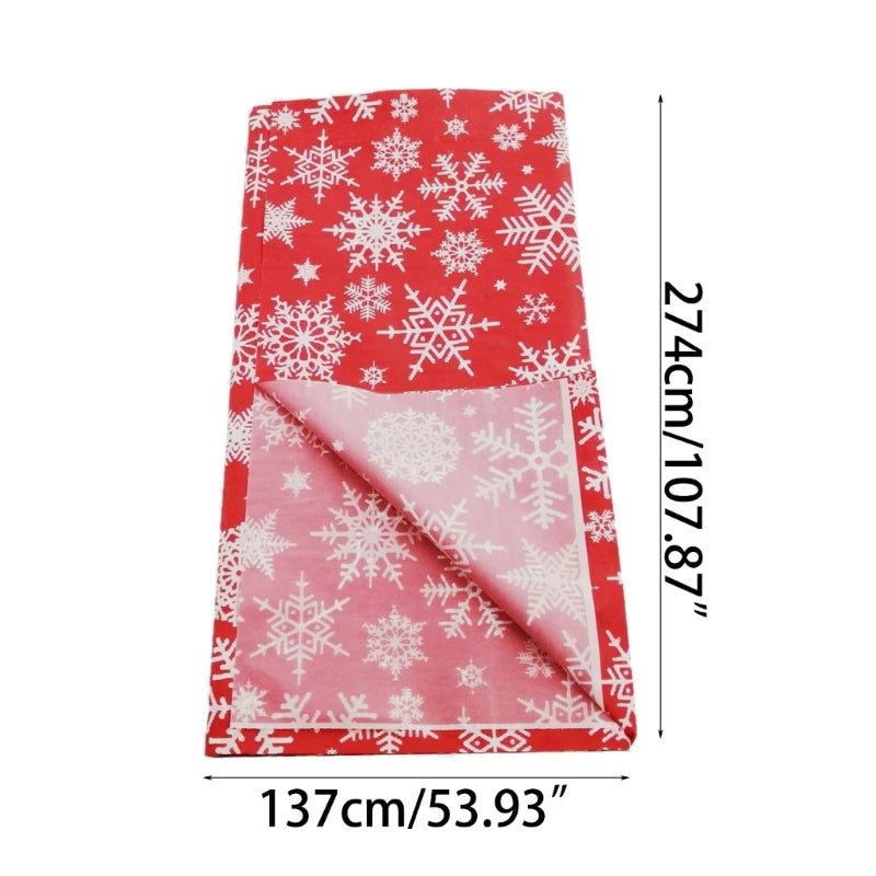 Christmas Dining Table Cover Plastic Tablecloth Table Decoration Party Supplies Dropship