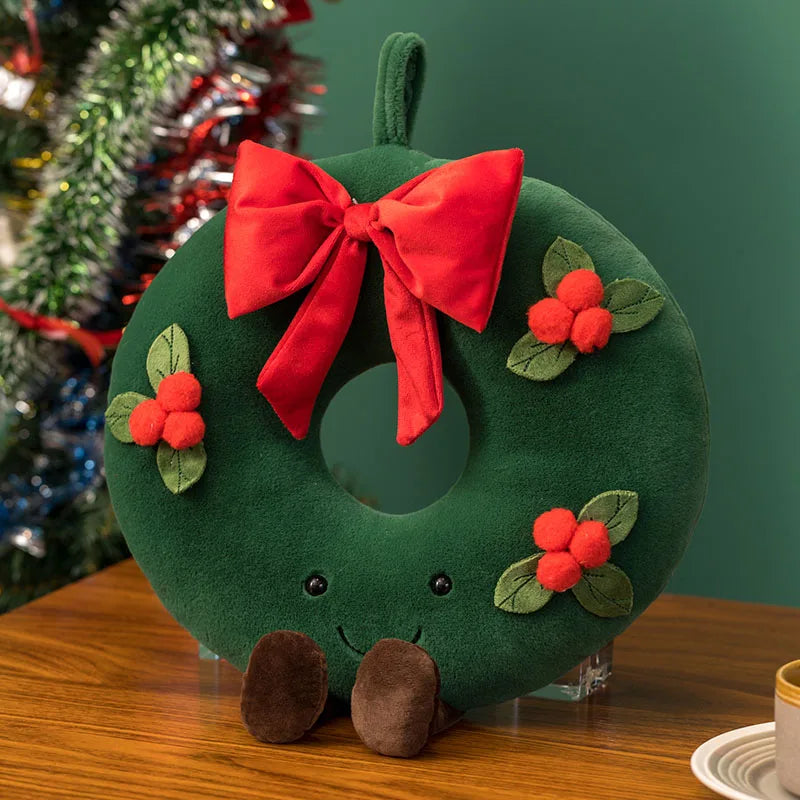 Cartoon Hot Sale Christmas Tree Plush Doll Pillow Gingerbread Man Garland House Plush Toy Home Decor Christmas Gift For Kids