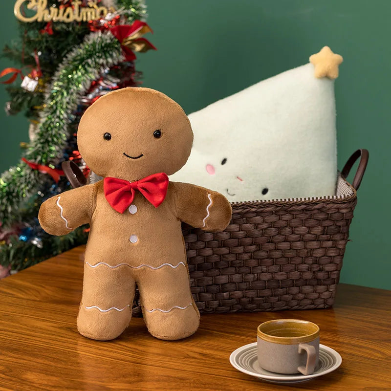 Cartoon Hot Sale Christmas Tree Plush Doll Pillow Gingerbread Man Garland House Plush Toy Home Decor Christmas Gift For Kids