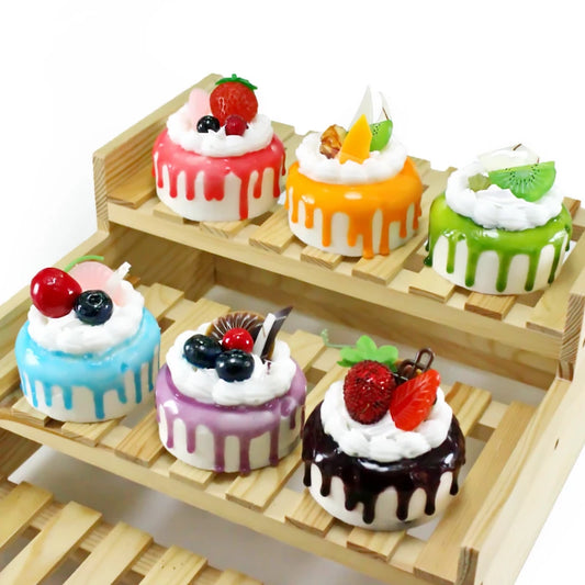 1Pcs Artificial Fruit Cakes Dessert Dessert Shop Fake Food Photography Food Simulation Cake Model Kitchen Tea Table Decoration