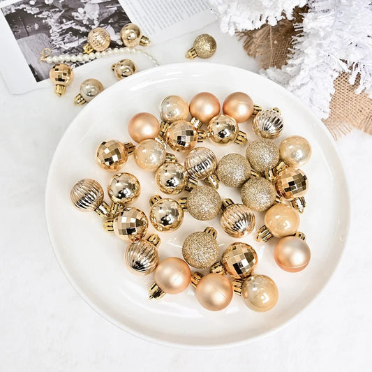 36Pcs Christmas Balls New Year Party Decoration Xmas Tree Ornaments Christmas Hanging Ornament Home Decor Gifts Navidad
