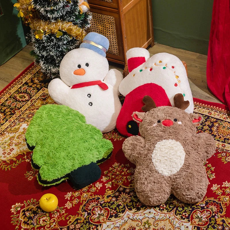 Cute Gingerbread Man Elk Santa Claus Doll Chirstmas Gifts Soft Sofa Cushion Pillow Christmas Xmas Ornament Home Decor Navidad