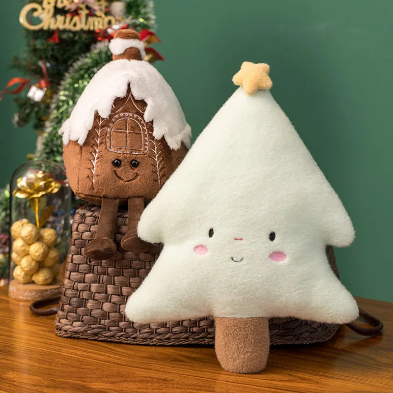 Cartoon Hot Sale Christmas Tree Plush Doll Pillow Gingerbread Man Garland House Plush Toy Home Decor Christmas Gift For Kids