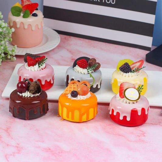 1PC Artificial Cake Dessert Wedding Party Decoration Cake Decoration Photography Professional Food Simulation Cake Model QTG009