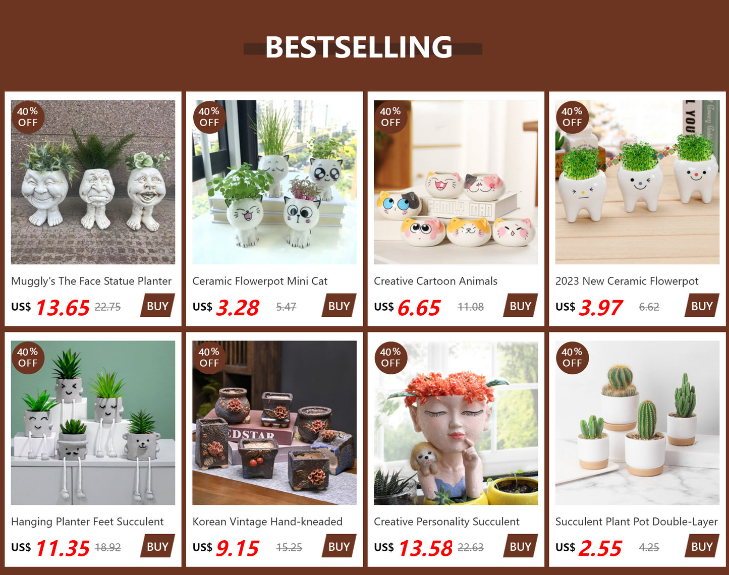 Succulent Pot Ceramic Flower Pot Cartoon Cute Potted Plant Rabbit Creative Plant Pot Desktop Potted Desk Decorate Small Ornament