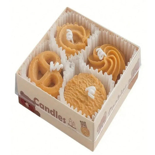 biscuit candles, cookie scented candles gift box gift creative candles ins set gift modeling wax, holiday decoration